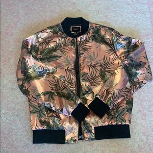 Pink Metallic Palm Springs Bomber Jacket